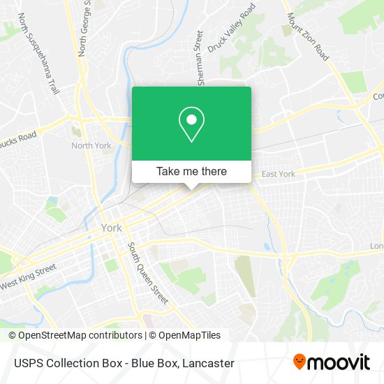 USPS Collection Box - Blue Box map