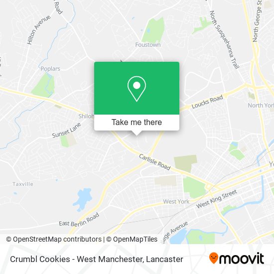 Crumbl Cookies - West Manchester map