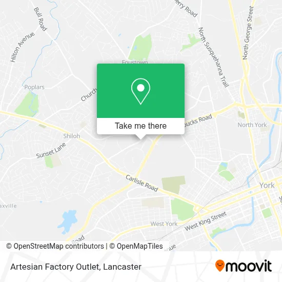 Artesian Factory Outlet map