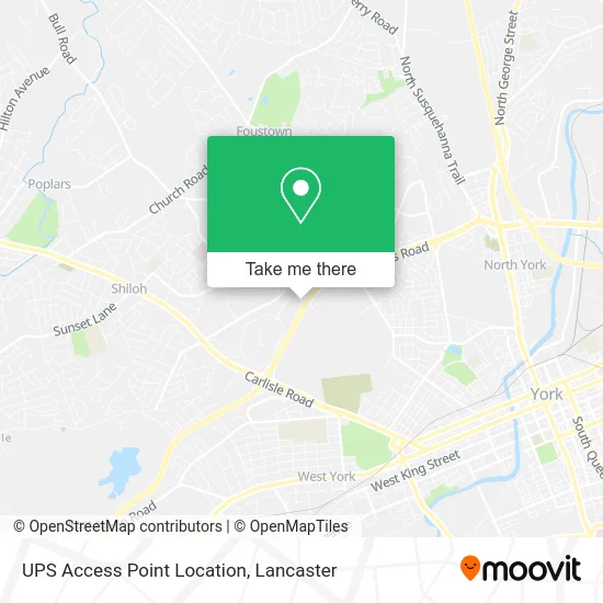 UPS Access Point Location map