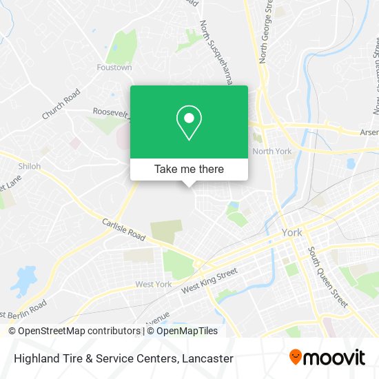 Highland Tire & Service Centers map