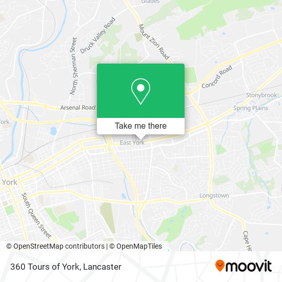 360 Tours of York map