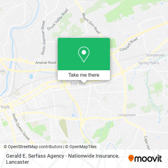 Mapa de Gerald E. Serfass Agency - Nationwide Insurance