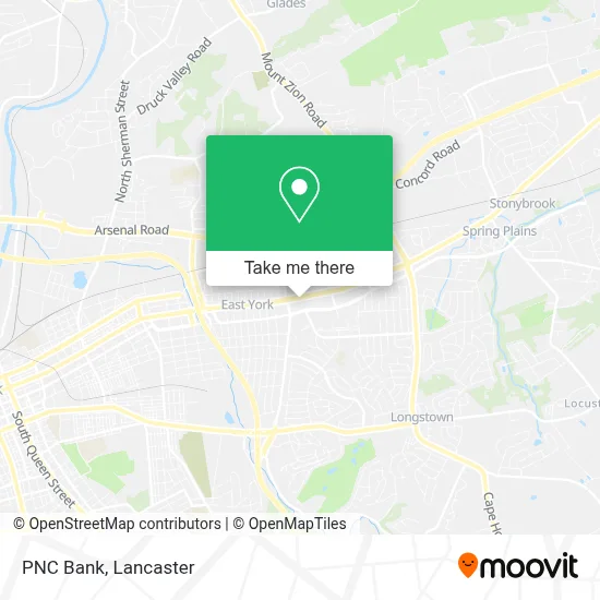 PNC Bank map