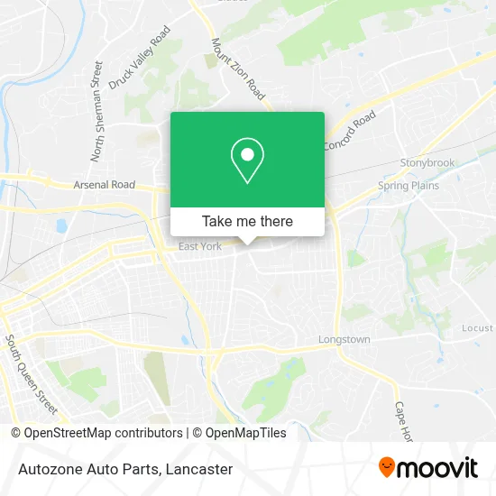 Autozone Auto Parts map