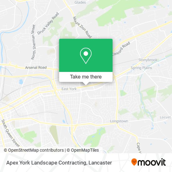 Apex York Landscape Contracting map