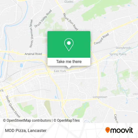MOD Pizza map