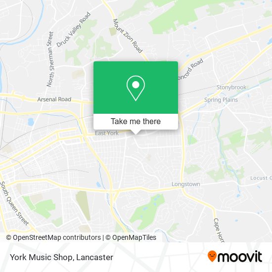 Mapa de York Music Shop