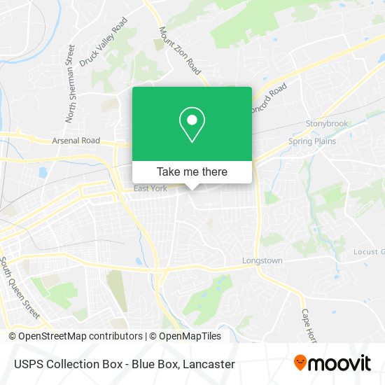 Mapa de USPS Collection Box - Blue Box