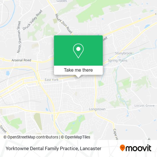 Yorktowne Dental Family Practice map