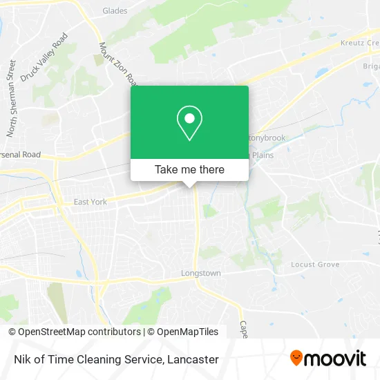 Nik of Time Cleaning Service map