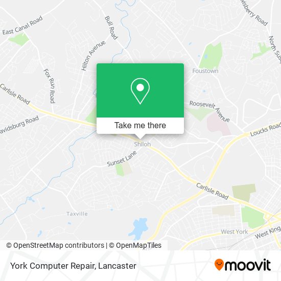 York Computer Repair map
