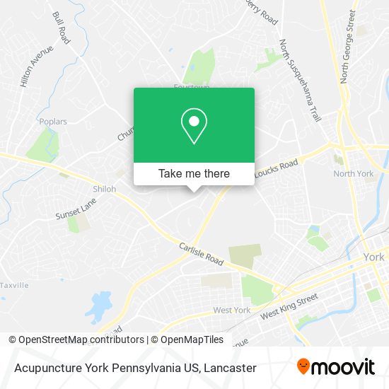 Mapa de Acupuncture York Pennsylvania US