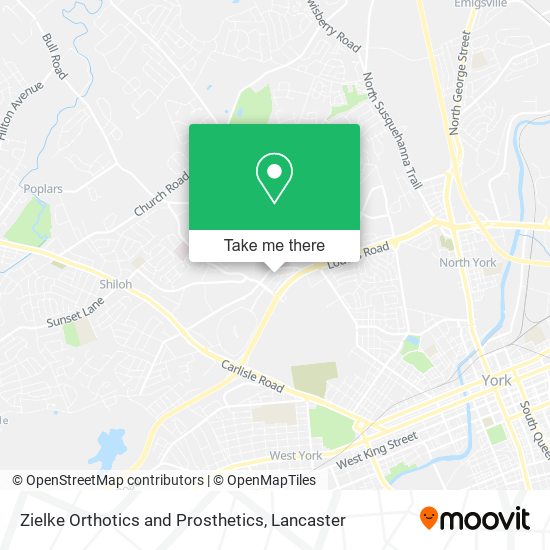 Zielke Orthotics and Prosthetics map