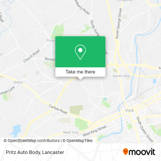 Pritz Auto Body map