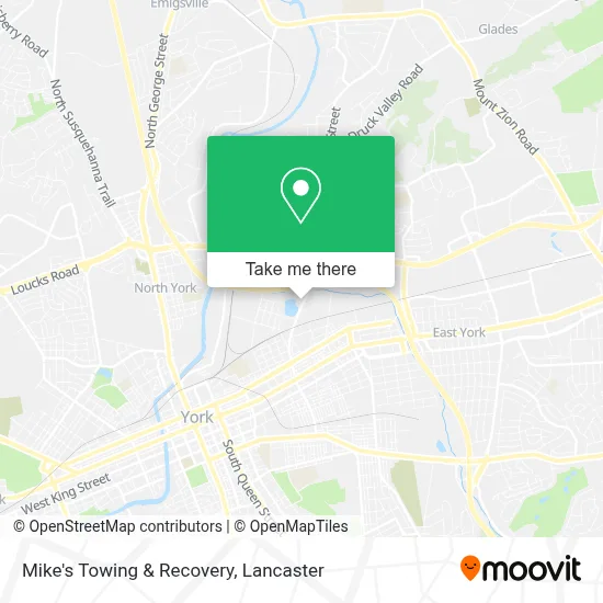 Mike's Towing & Recovery map