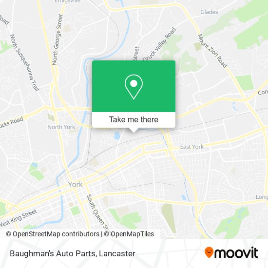 Baughman's Auto Parts map