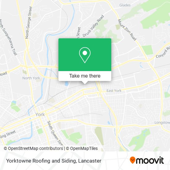 Mapa de Yorktowne Roofing and Siding