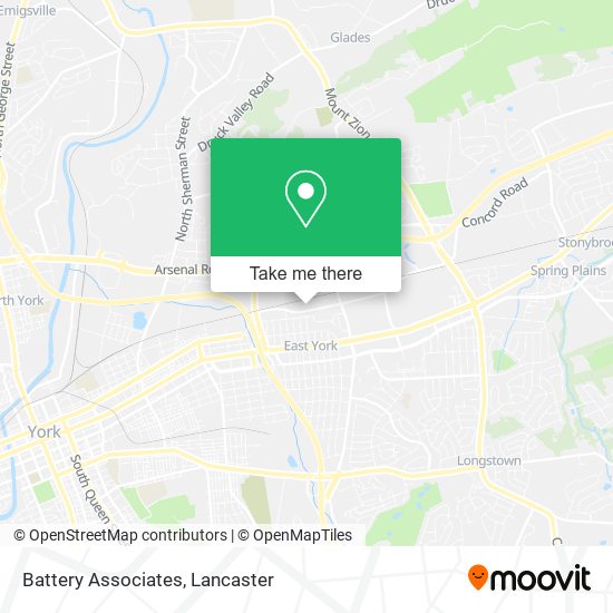 Battery Associates map