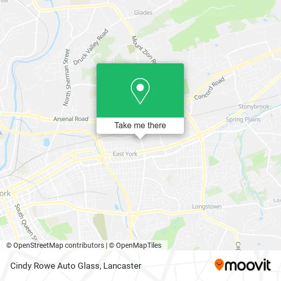Cindy Rowe Auto Glass map