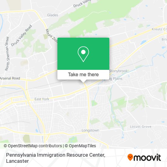 Pennsylvania Immigration Resource Center map