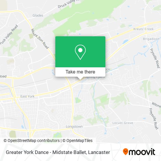 Mapa de Greater York Dance - Midstate Ballet