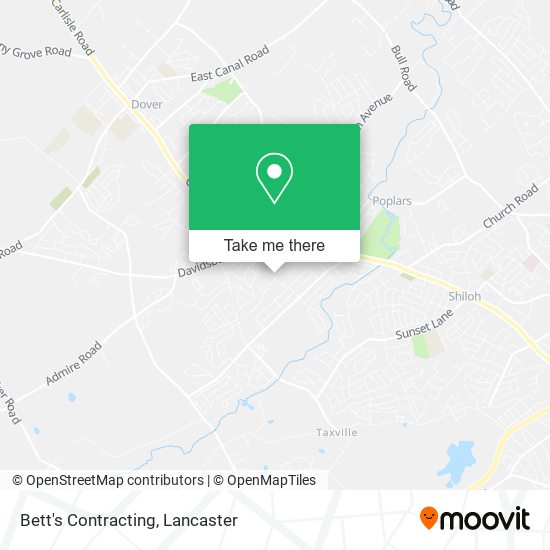 Bett's Contracting map