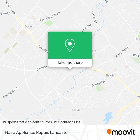 Nace Appliance Repair map