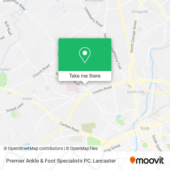 Mapa de Premier Ankle & Foot Specialists PC