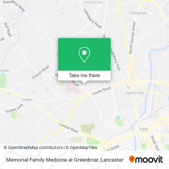 Memorial Family Medicine at Greenbriar map