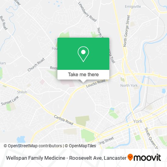 Mapa de Wellspan Family Medicine - Roosevelt Ave
