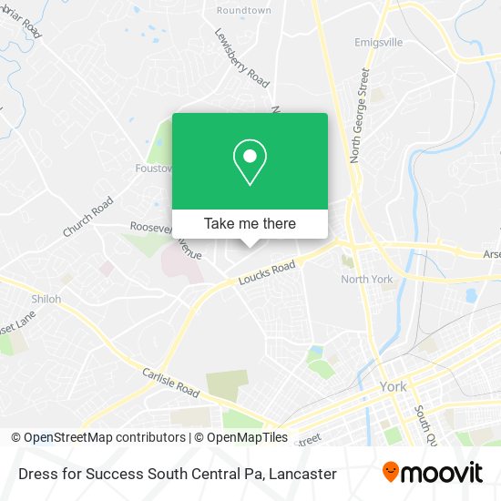 Dress for Success South Central Pa map