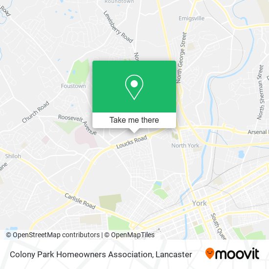 Mapa de Colony Park Homeowners Association