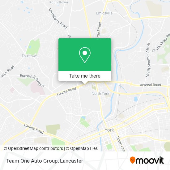 Team One Auto Group map