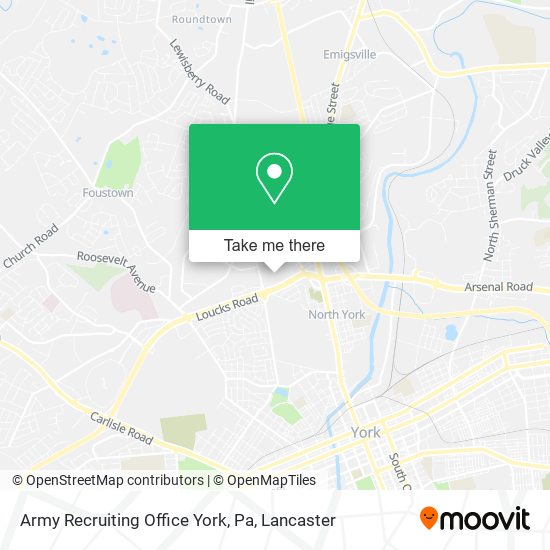 Army Recruiting Office York, Pa map