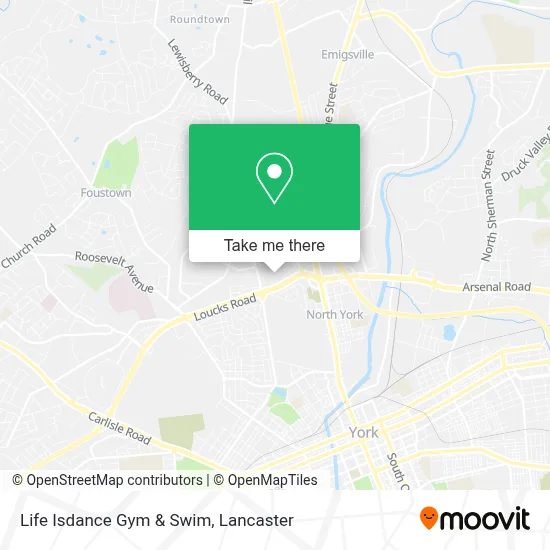 Life Isdance Gym & Swim map