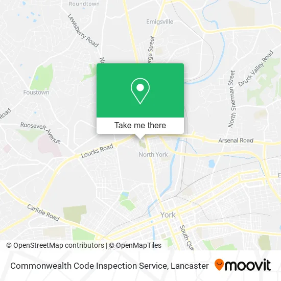 Commonwealth Code Inspection Service map