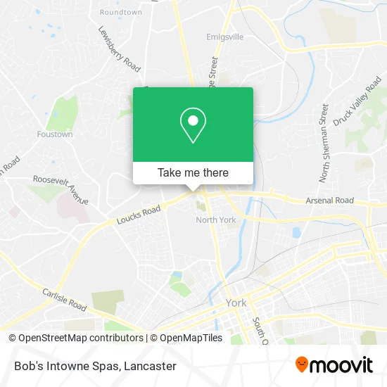 Bob's Intowne Spas map