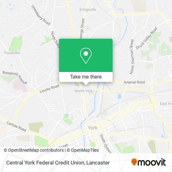 Central York Federal Credit Union map