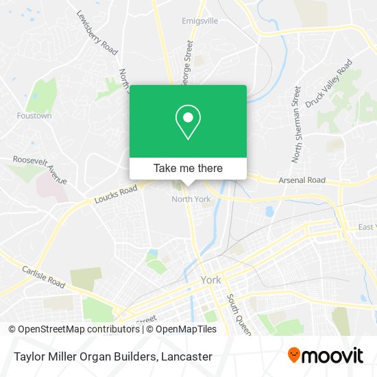 Mapa de Taylor Miller Organ Builders