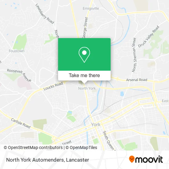 North York Automenders map