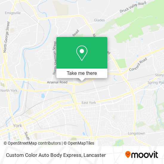 Custom Color Auto Body Express map