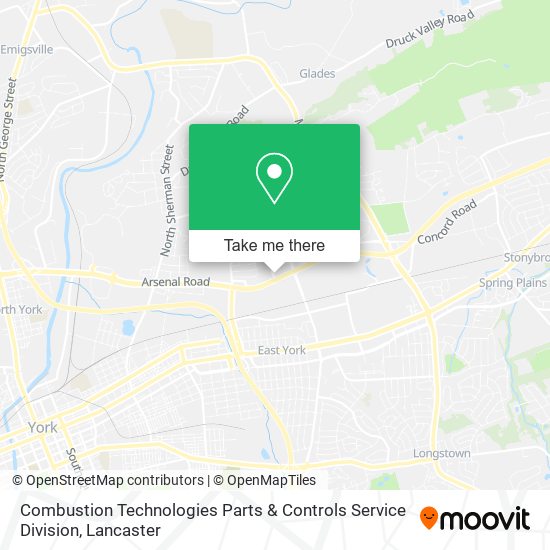Mapa de Combustion Technologies Parts & Controls Service Division