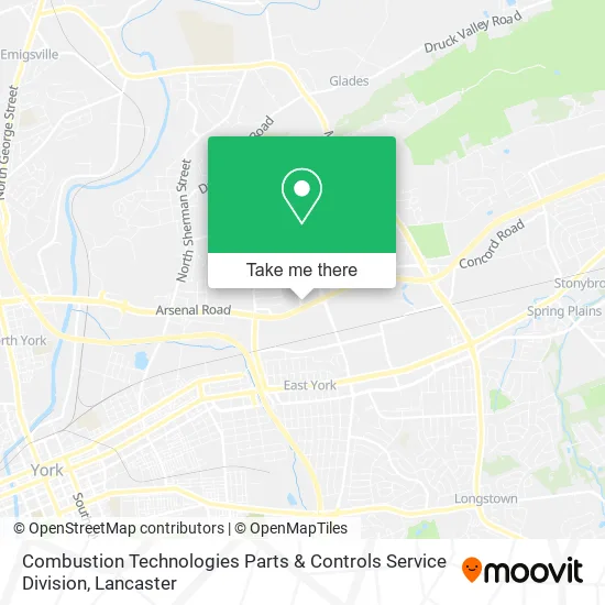 Combustion Technologies Parts & Controls Service Division map