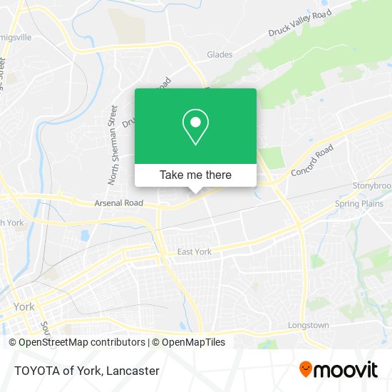 TOYOTA of York map