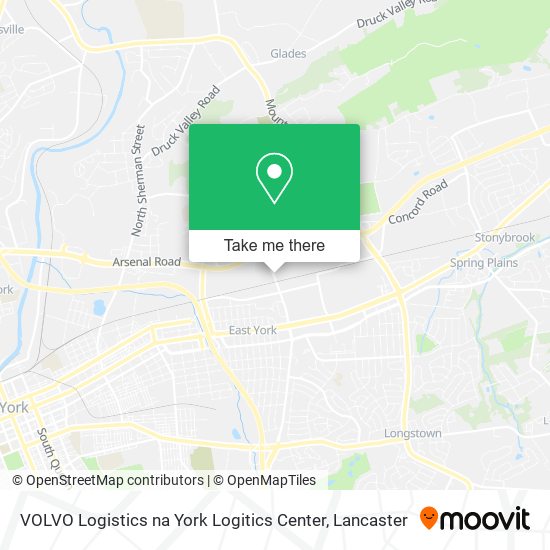 Mapa de VOLVO Logistics na York Logitics Center