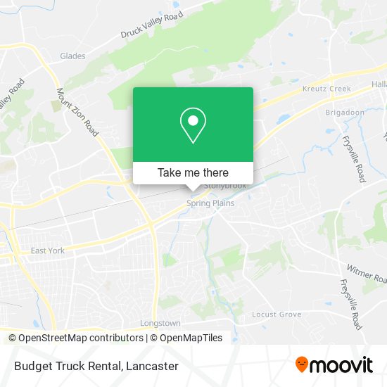 Budget Truck Rental map