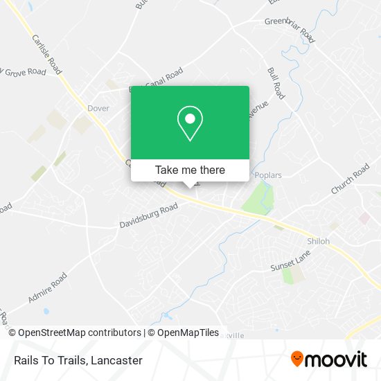 Mapa de Rails To Trails