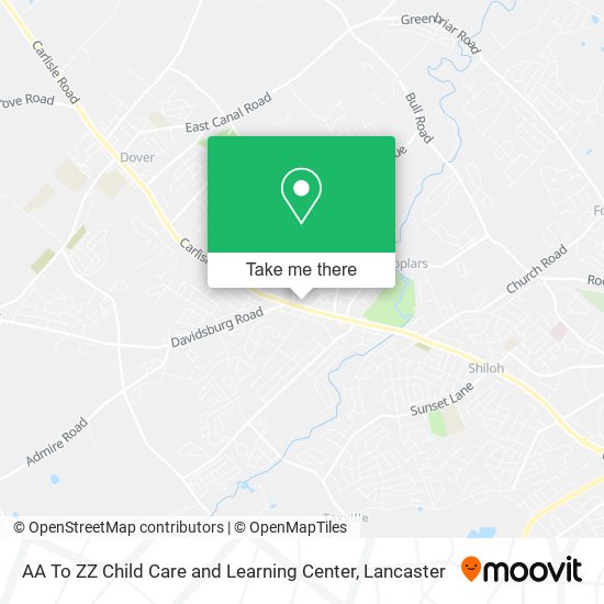 AA To ZZ Child Care and Learning Center map