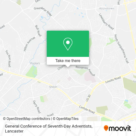 General Conference of Seventh-Day Adventists map